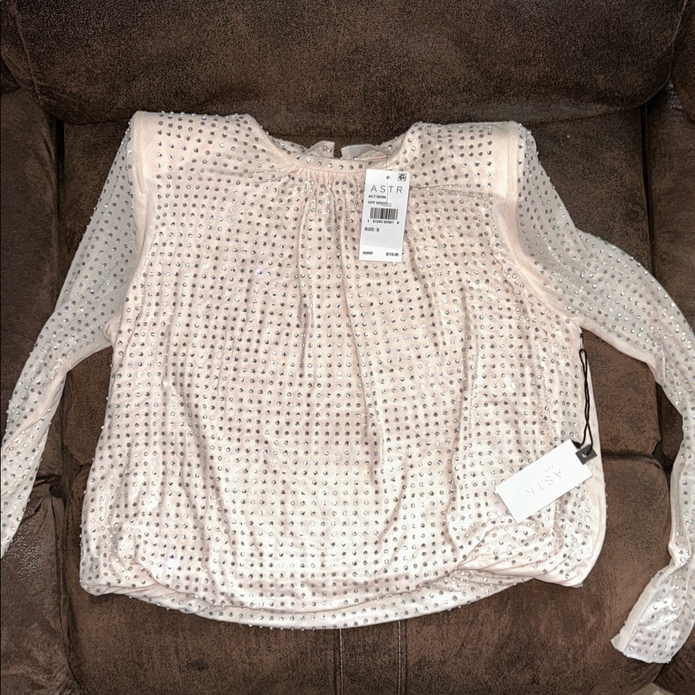 Astr Sparkling Pink Blouse